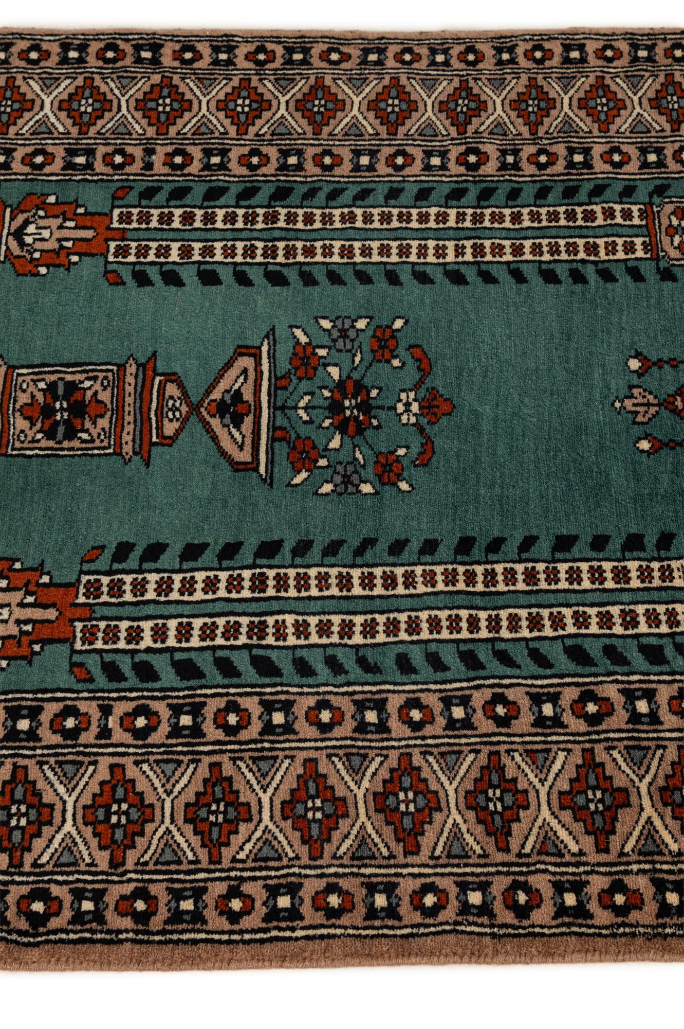 2' 7 x 4' 4 Hand Knotted Bokhara Wool Rug