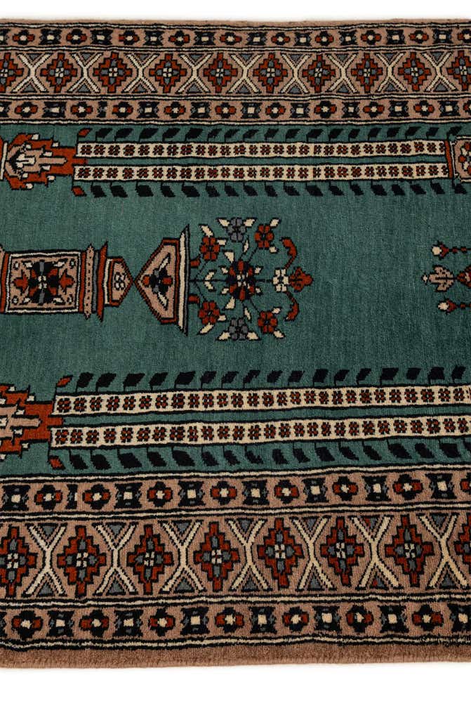 2' 7 x 4' 4 Hand Knotted Bokhara Wool Rug