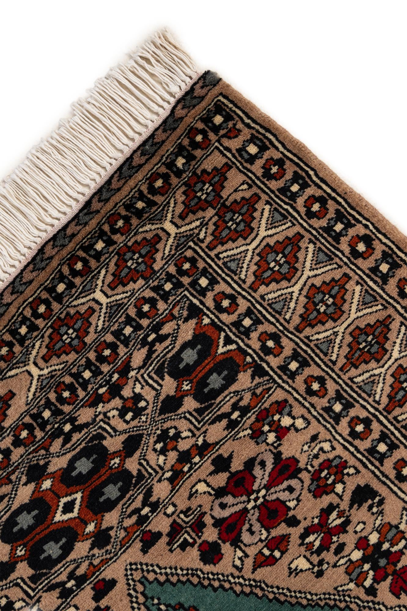 2' 7 x 4' 4 Hand Knotted Bokhara Wool Rug