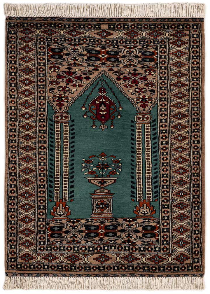 2' 7 x 4' 4 Hand Knotted Bokhara Wool Rug