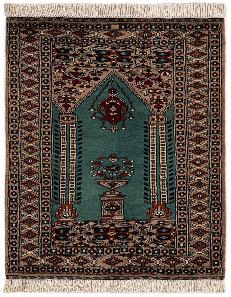 Detail image of 2' 7 x 4' 4 Hand Knotted Bokhara Wool Rug