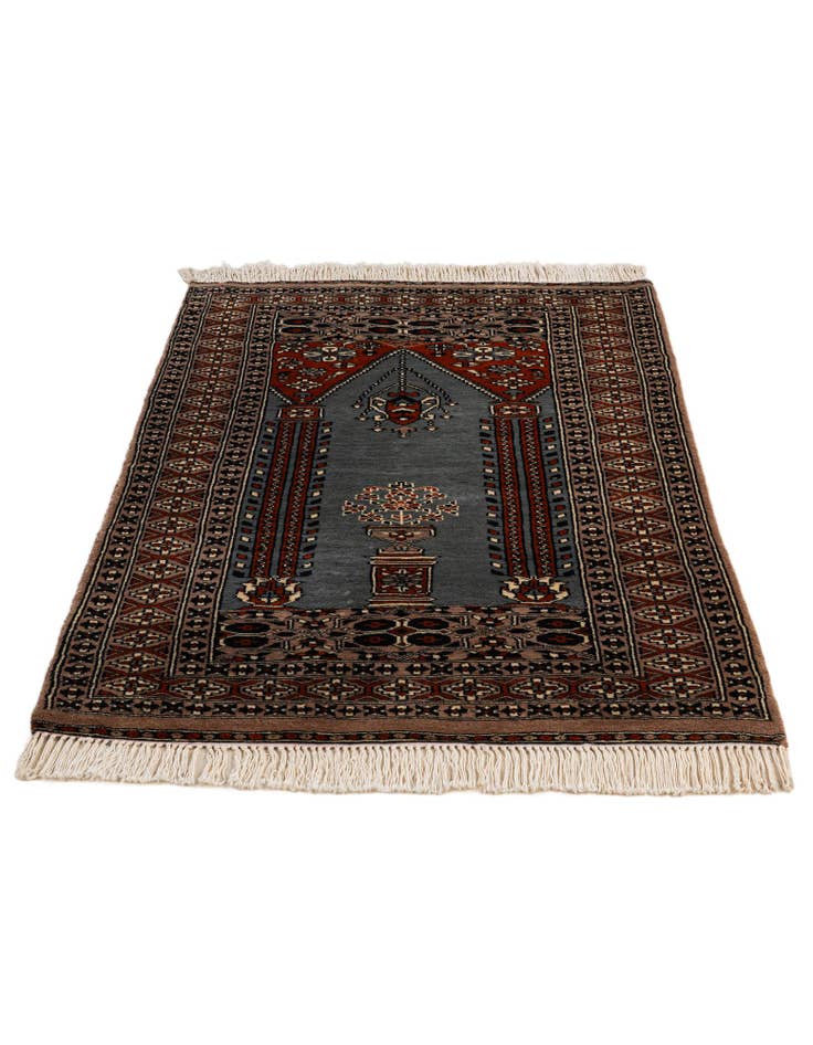 Detail image of 2' 7 x 3' 11 Hand Knotted Bokhara Wool Rug