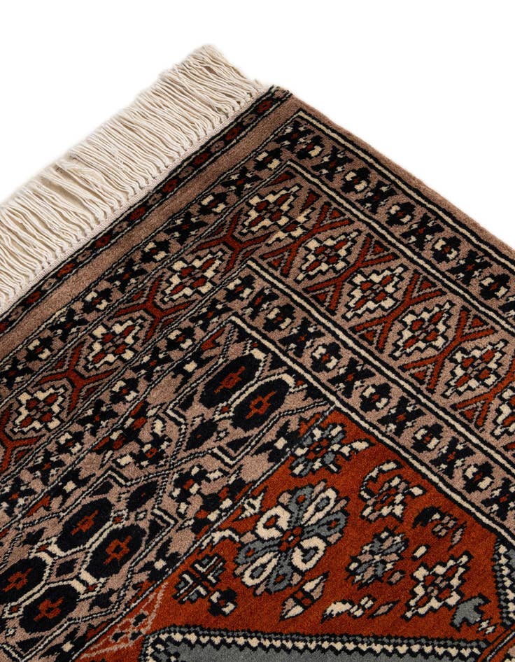 Detail image of 2' 7 x 3' 11  Hand Knotted Bokhara Wool Rug