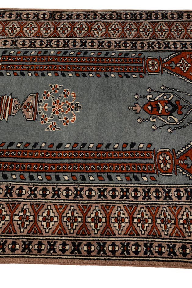 Detail image of 2' 7 x 3' 11 Hand Knotted Bokhara Wool Rug