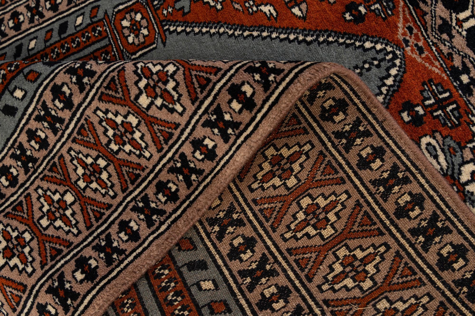 2' 7 x 3' 11 Hand Knotted Bokhara Wool Rug