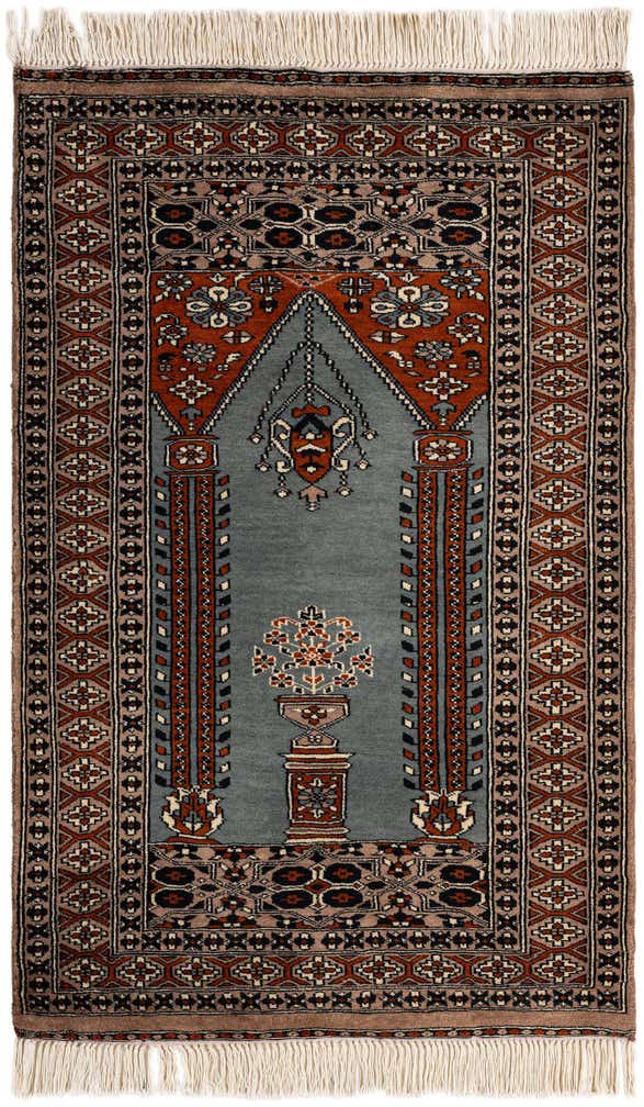 2' 7 x 3' 11 Hand Knotted Bokhara Wool Rug