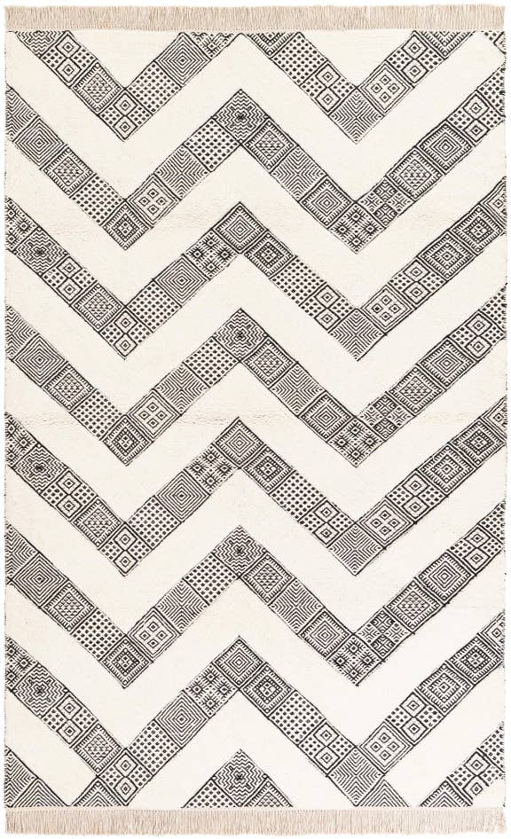 Detail image of 5' x 8' Hand Woven Braided Jute Rug