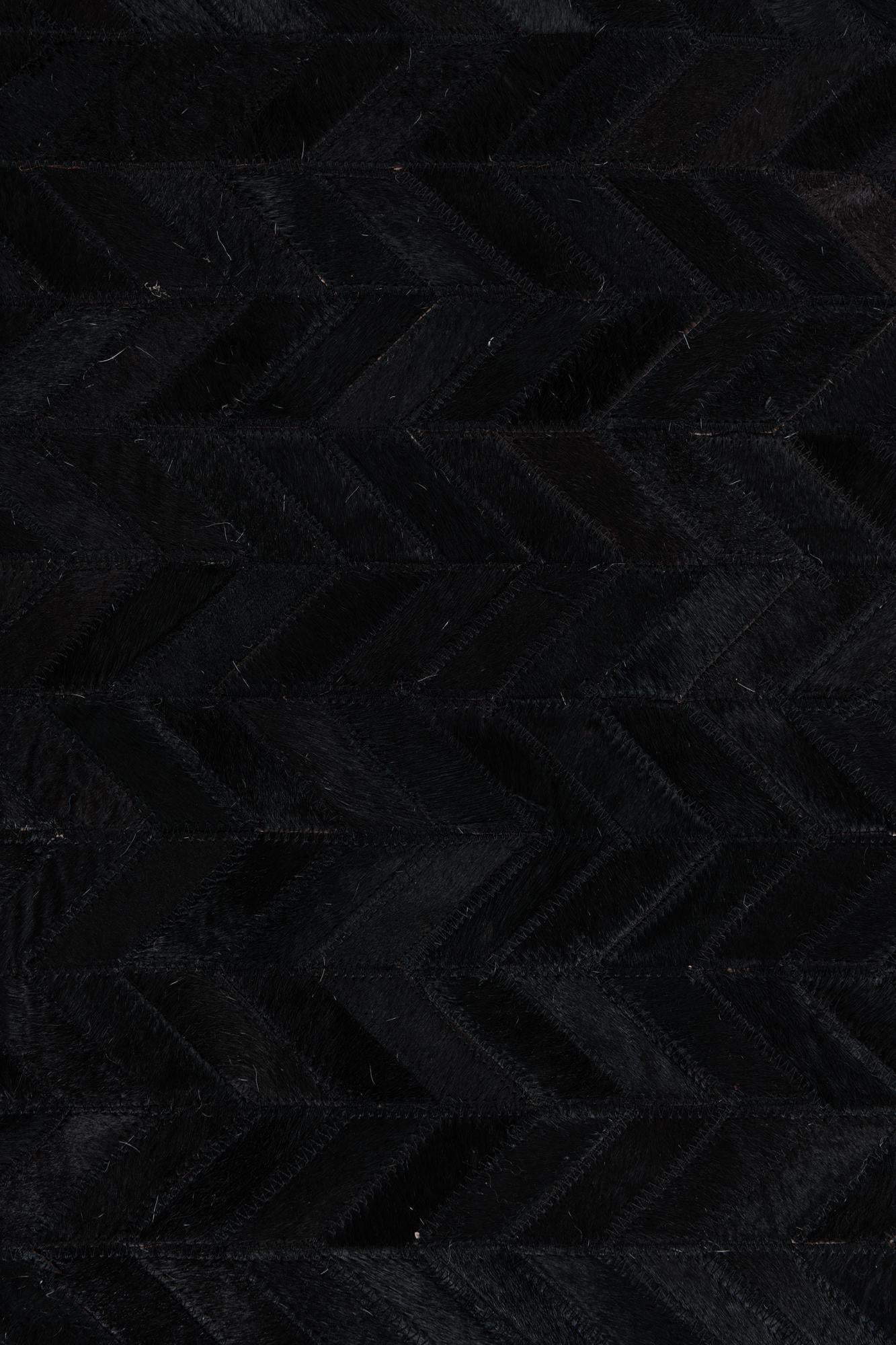 7' 10 x 9' 10 Cowhide Leather Rug