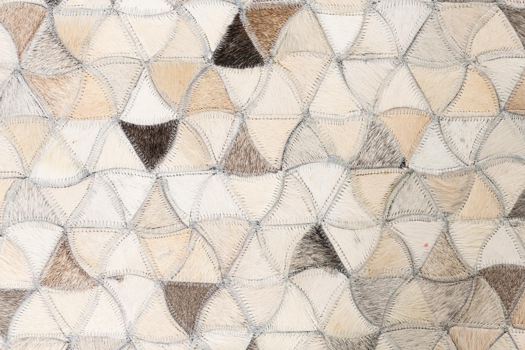5' x 7' 9 Cowhide Leather Rug