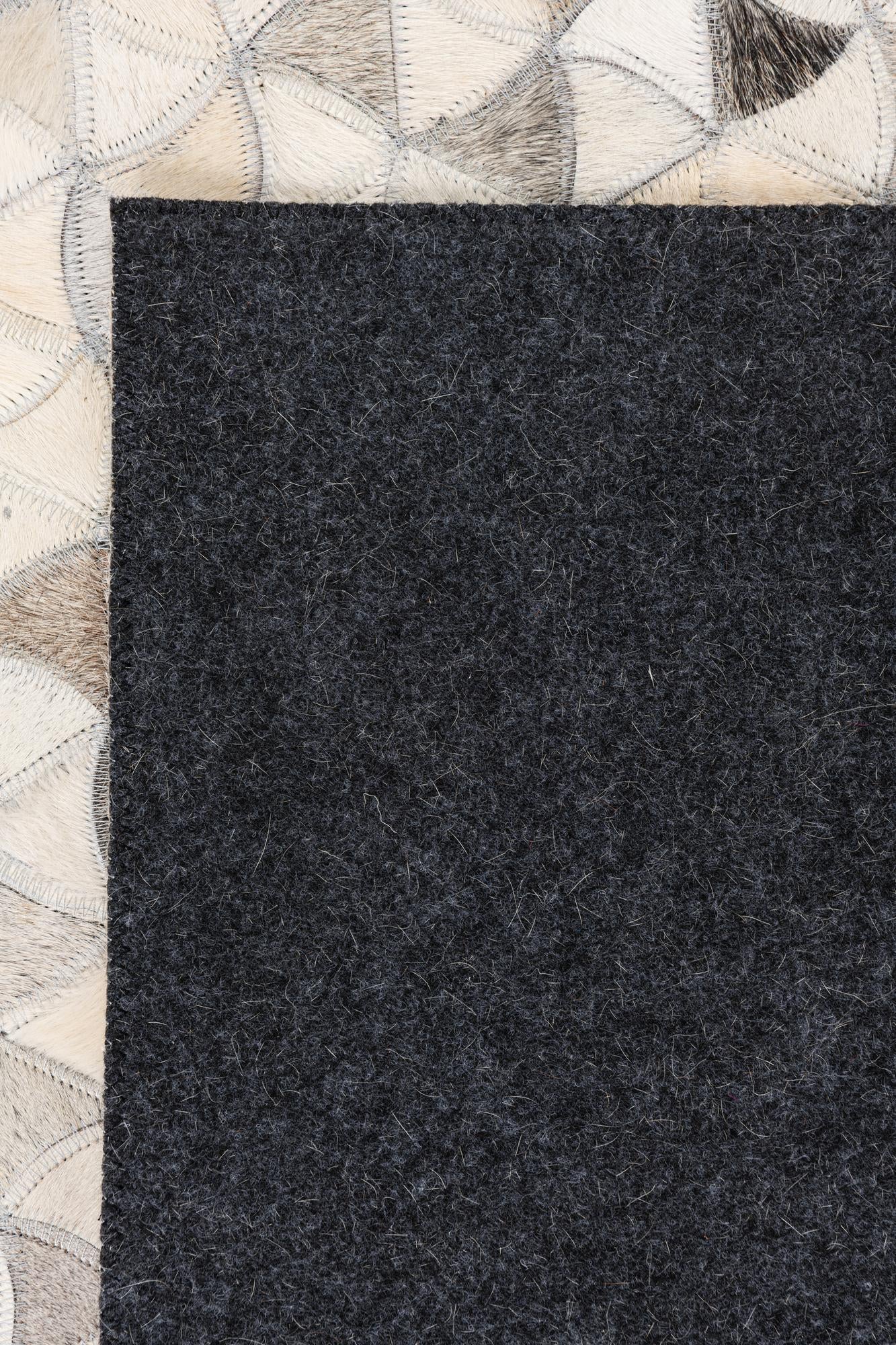 5' x 7' 9 Cowhide Leather Rug