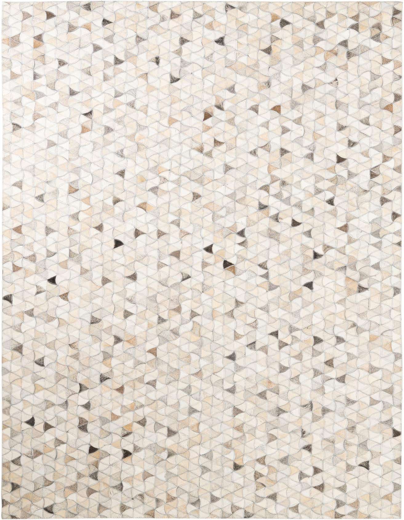 5' x 7' 9 Cowhide Leather Rug