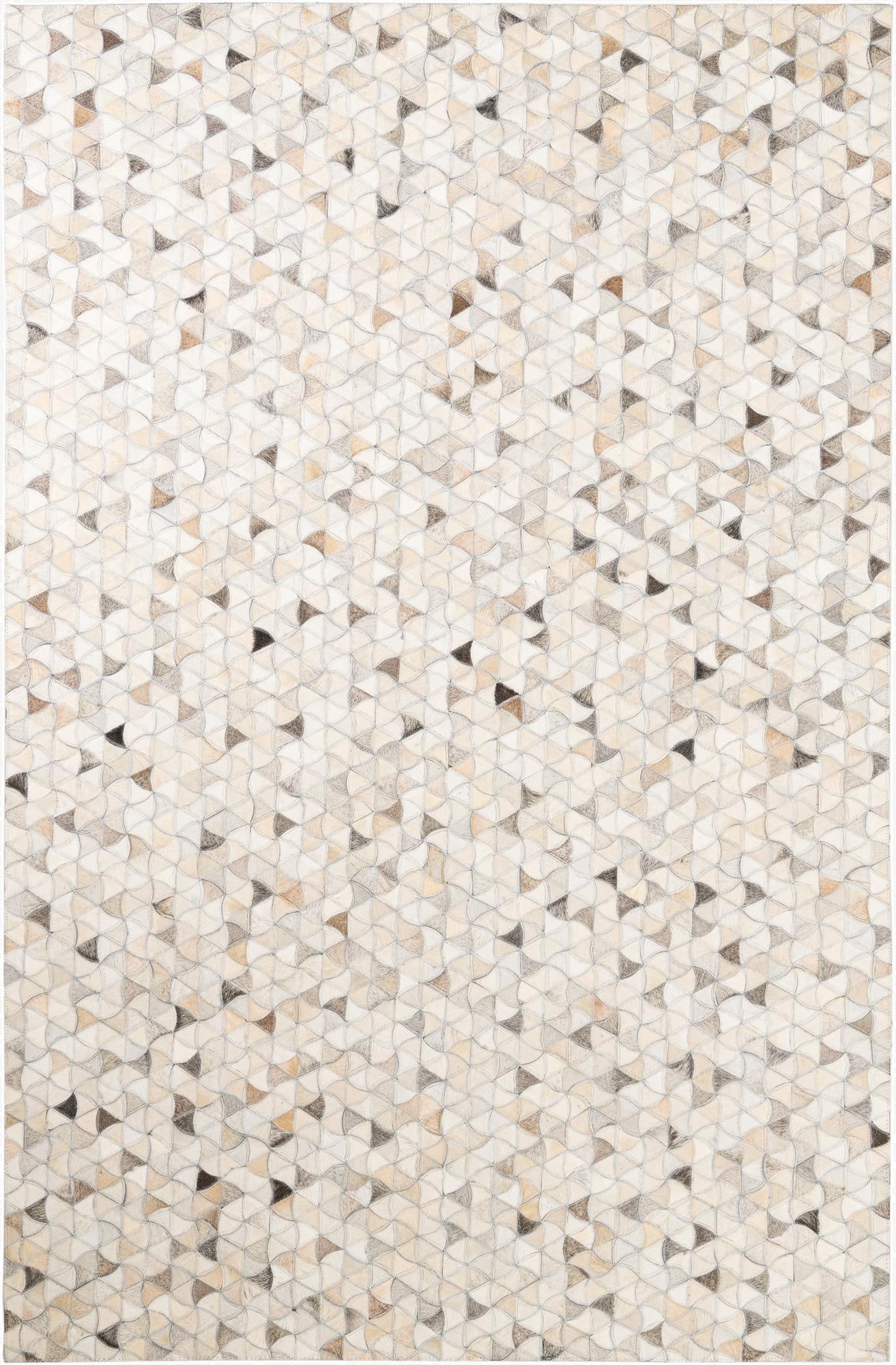 5' x 7' 9 Cowhide Leather Rug