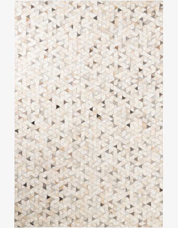 5' x 7' 9 Cowhide Leather Rug