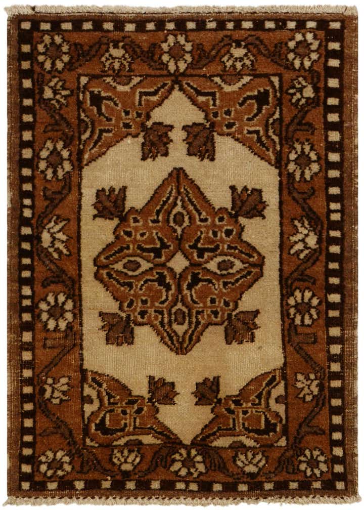 1' 6 x 2' 4 Hand Knotted Ferdos Persian Wool Rug
