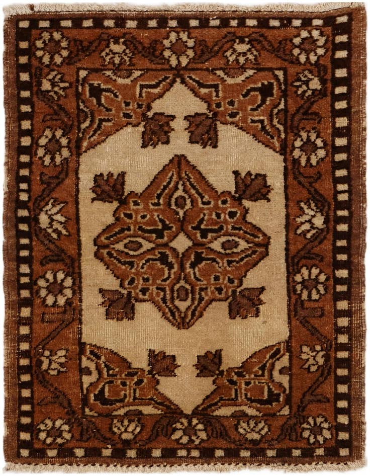 Detail image of 1' 6 x 2' 4 Hand Knotted Ferdos Persian Wool Rug