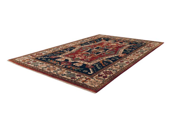 6' 8 x 10' 2 Hand Knotted Heriz Rug