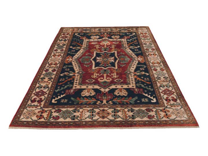 6' 8 x 10' 2 Hand Knotted Heriz Rug