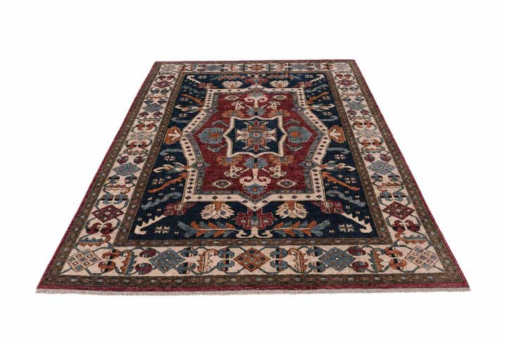6' 8 x 10' 2 Hand Knotted Heriz Rug