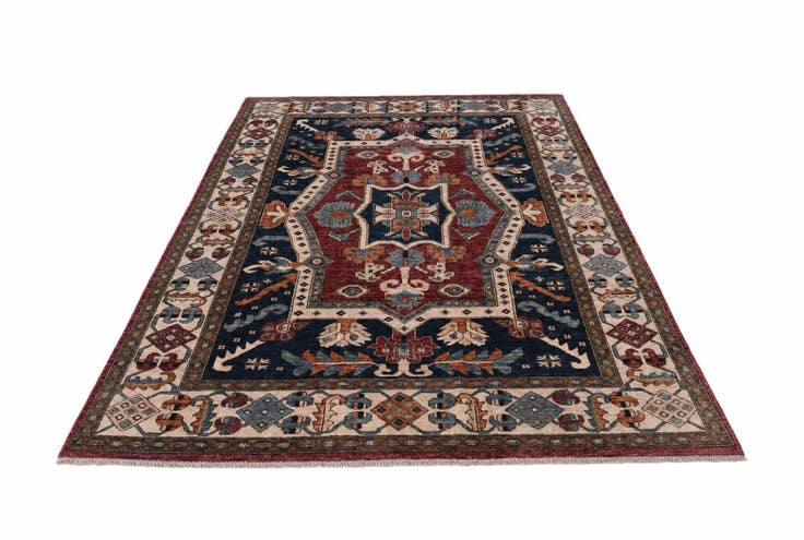 Detail image of 6' 8 x 10' 2 Hand Knotted Heriz Rug