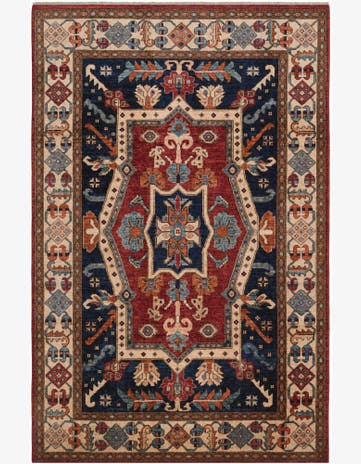 6' 8 x 10' 2 Hand Knotted Heriz Rug