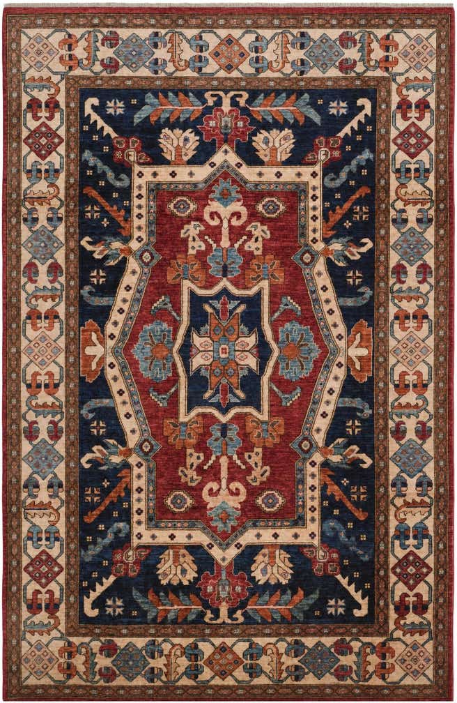 6' 8 x 10' 2 Hand Knotted Heriz Rug