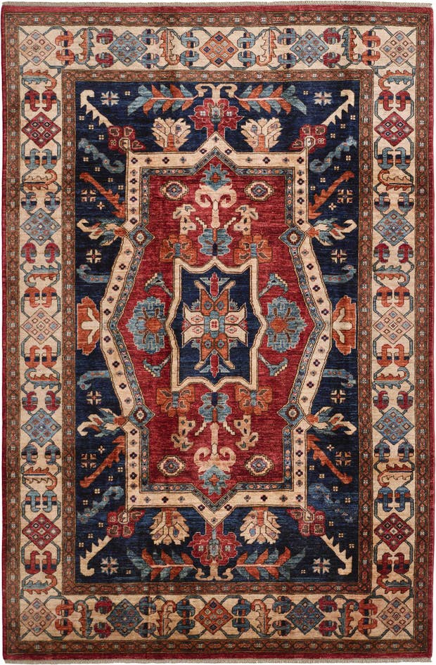 Detailansicht von 205cm x 310cm Handgeknüpft Heriz Teppich