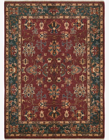5' 9 x 7' 10 Hand Knotted Heriz Rug