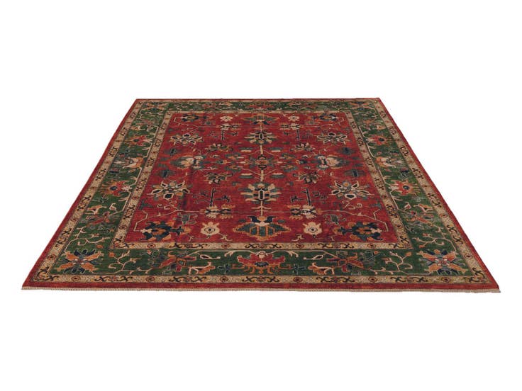 Detail image of 8' 2 x 9' 9 Hand Knotted Heriz Rug