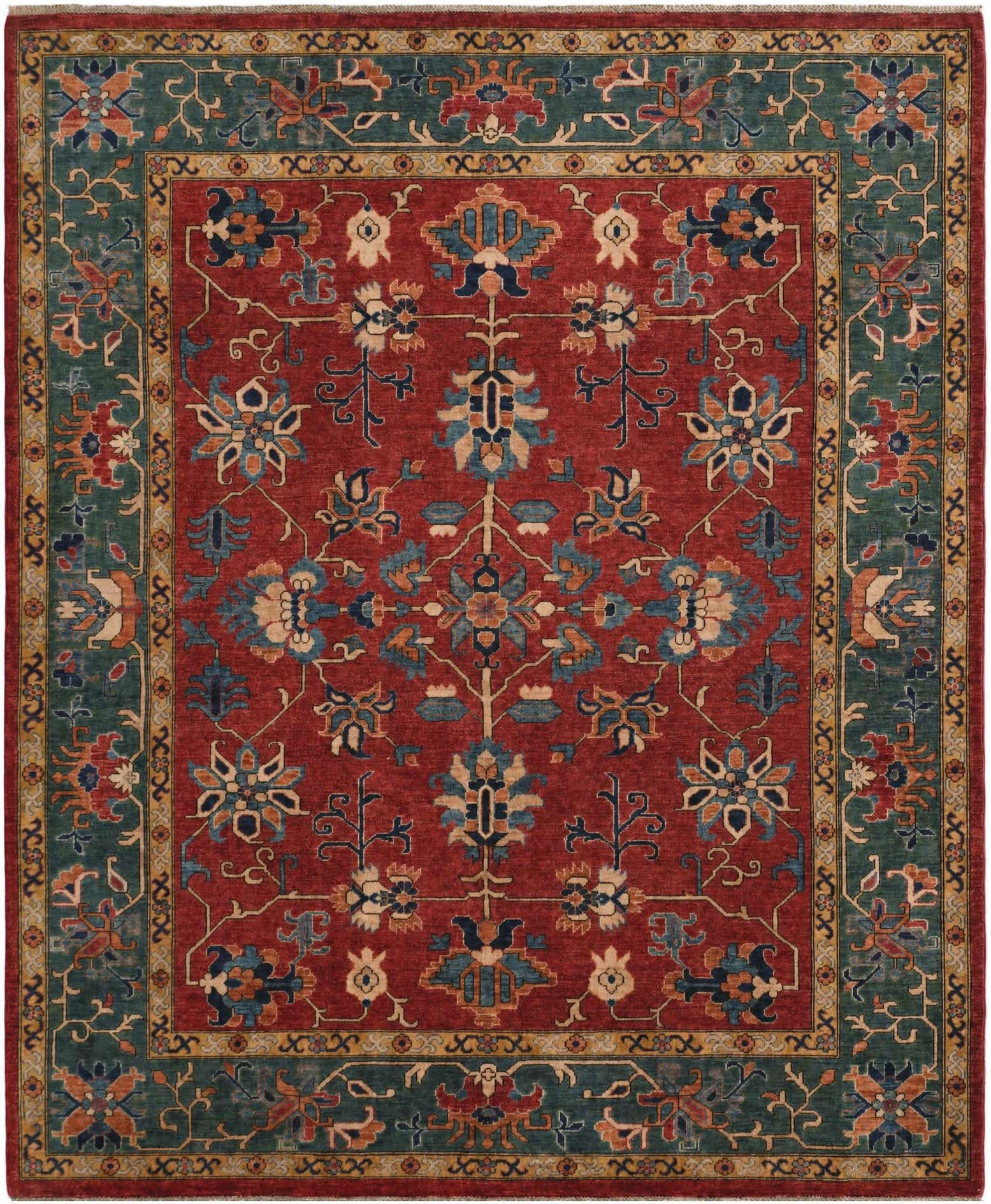 8' 2 x 9' 9 Hand Knotted Heriz Rug