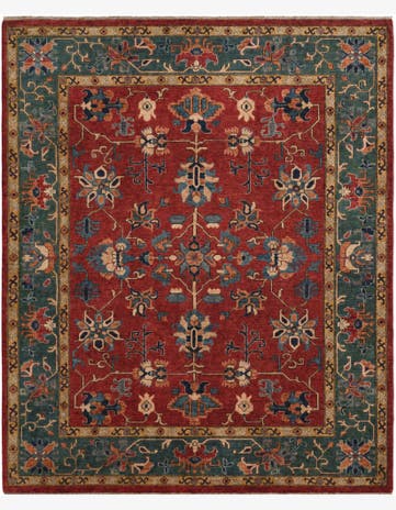 8' 2 x 9' 9 Hand Knotted Heriz Rug