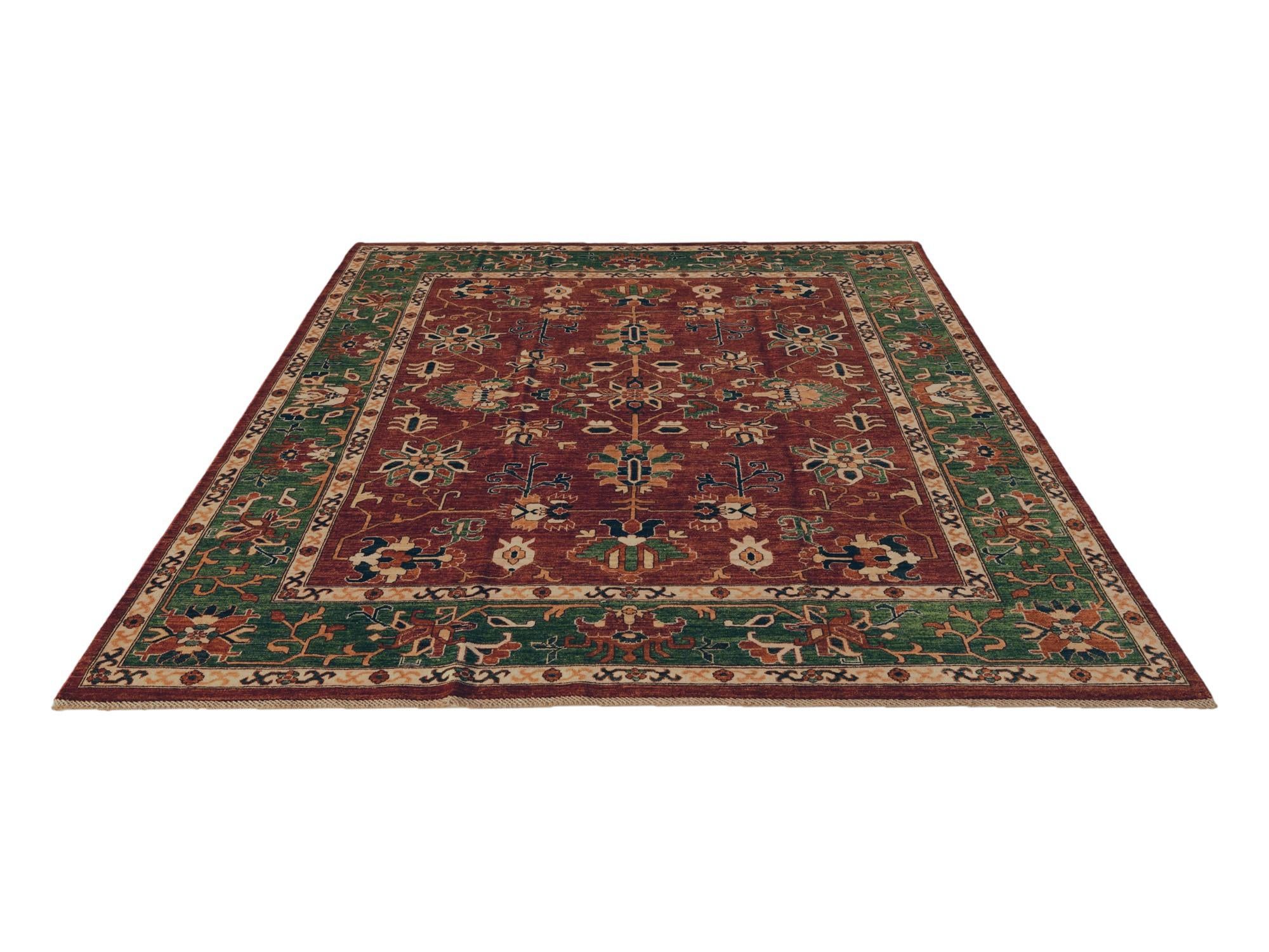 8' 2 x 10' Hand Knotted Heriz Rug