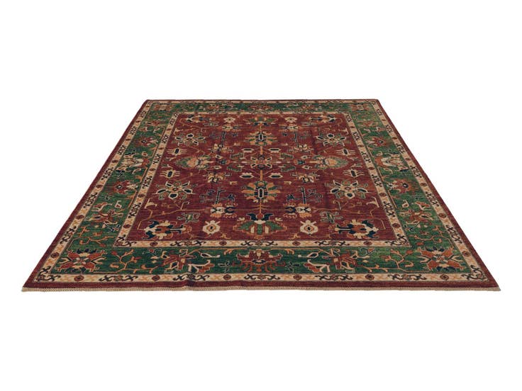 Detail image of 8' 2 x 10' Hand Knotted Heriz Rug