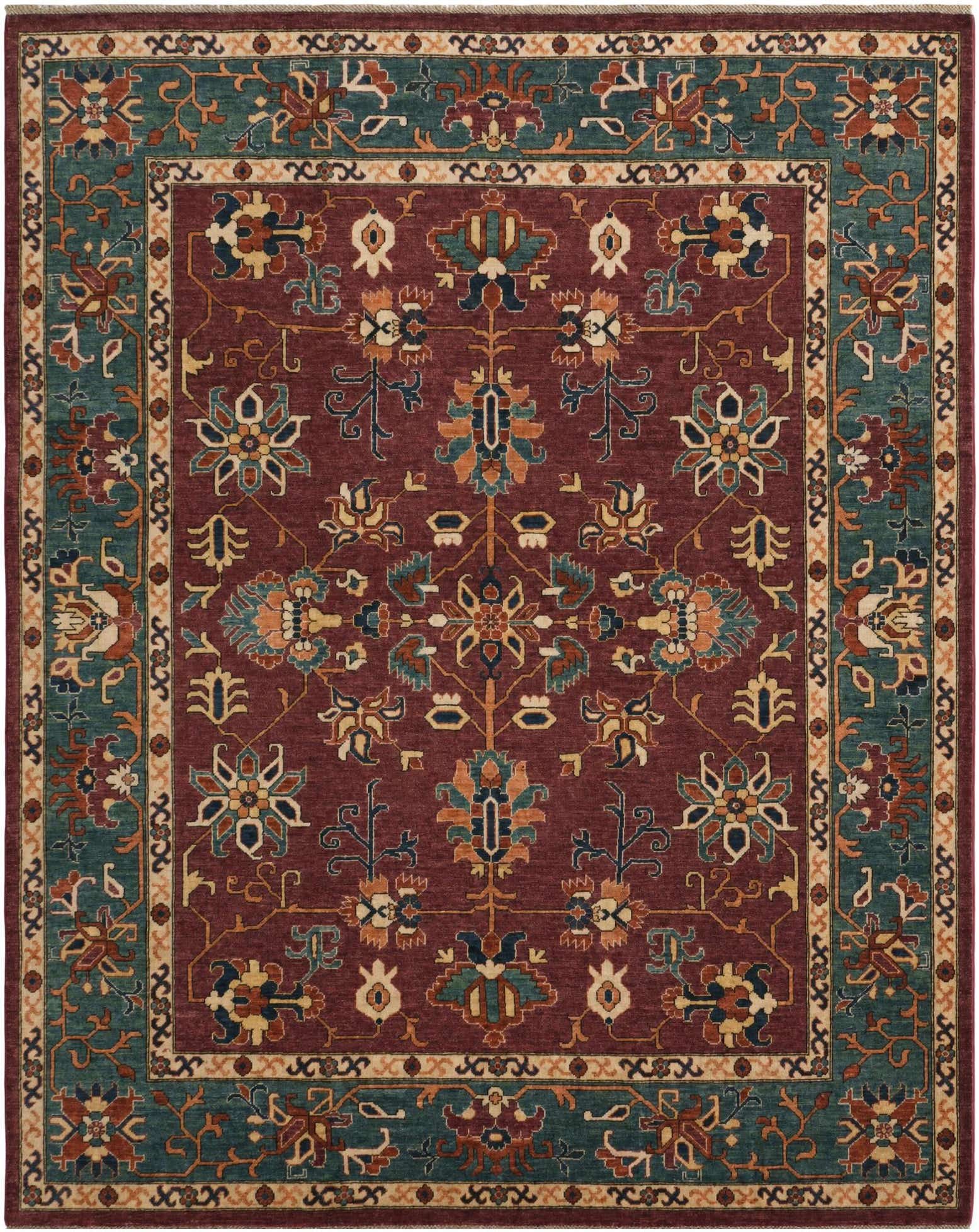8' 2 x 10' Hand Knotted Heriz Rug