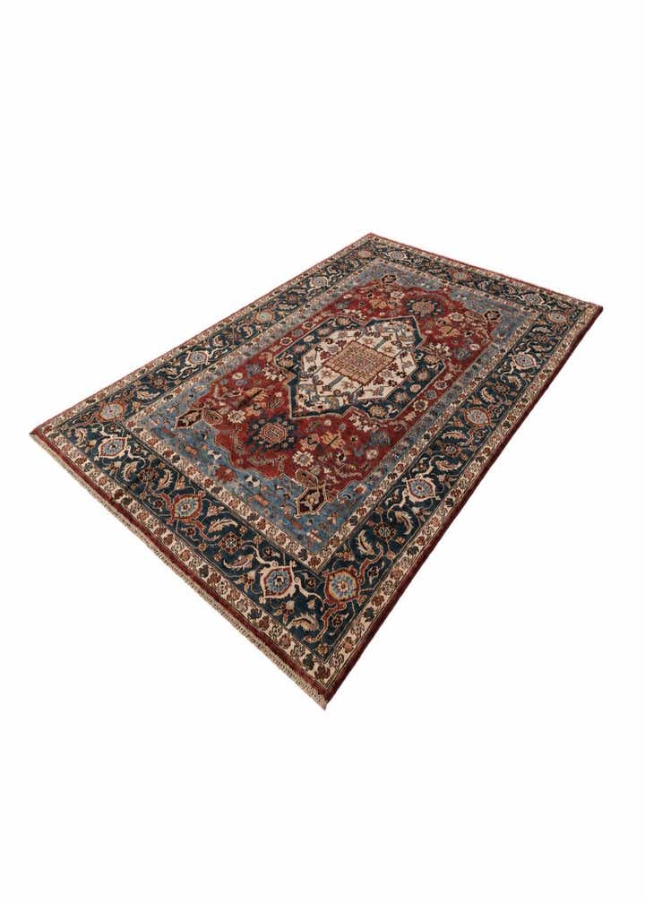 6' 6 x 9' 11 Hand Knotted Heriz Rug