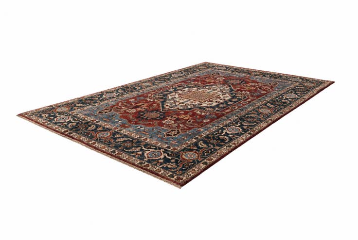 Detail image of 6' 6 x 9' 11 Hand Knotted Heriz Rug