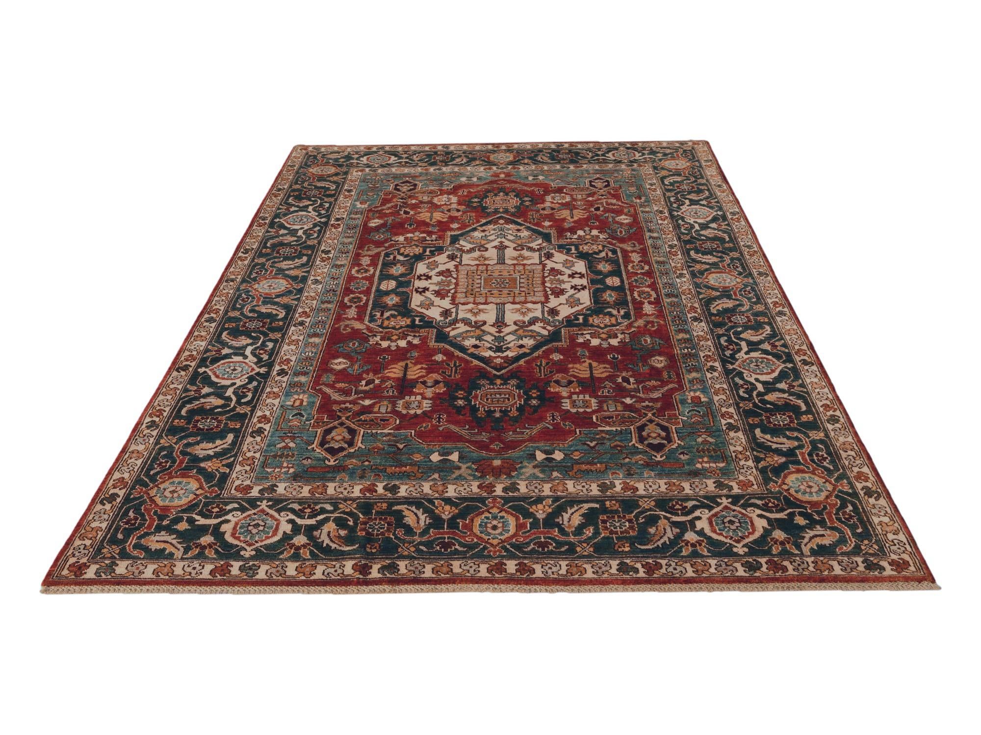 6' 6 x 9' 11 Hand Knotted Heriz Rug