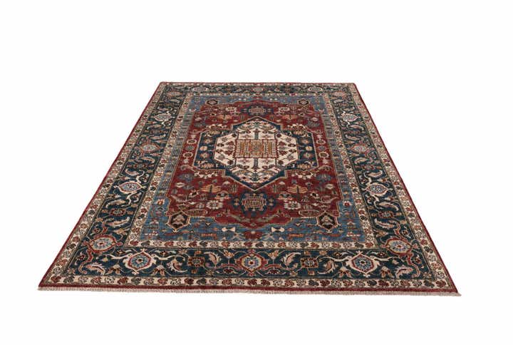 6' 6 x 9' 11 Hand Knotted Heriz Rug