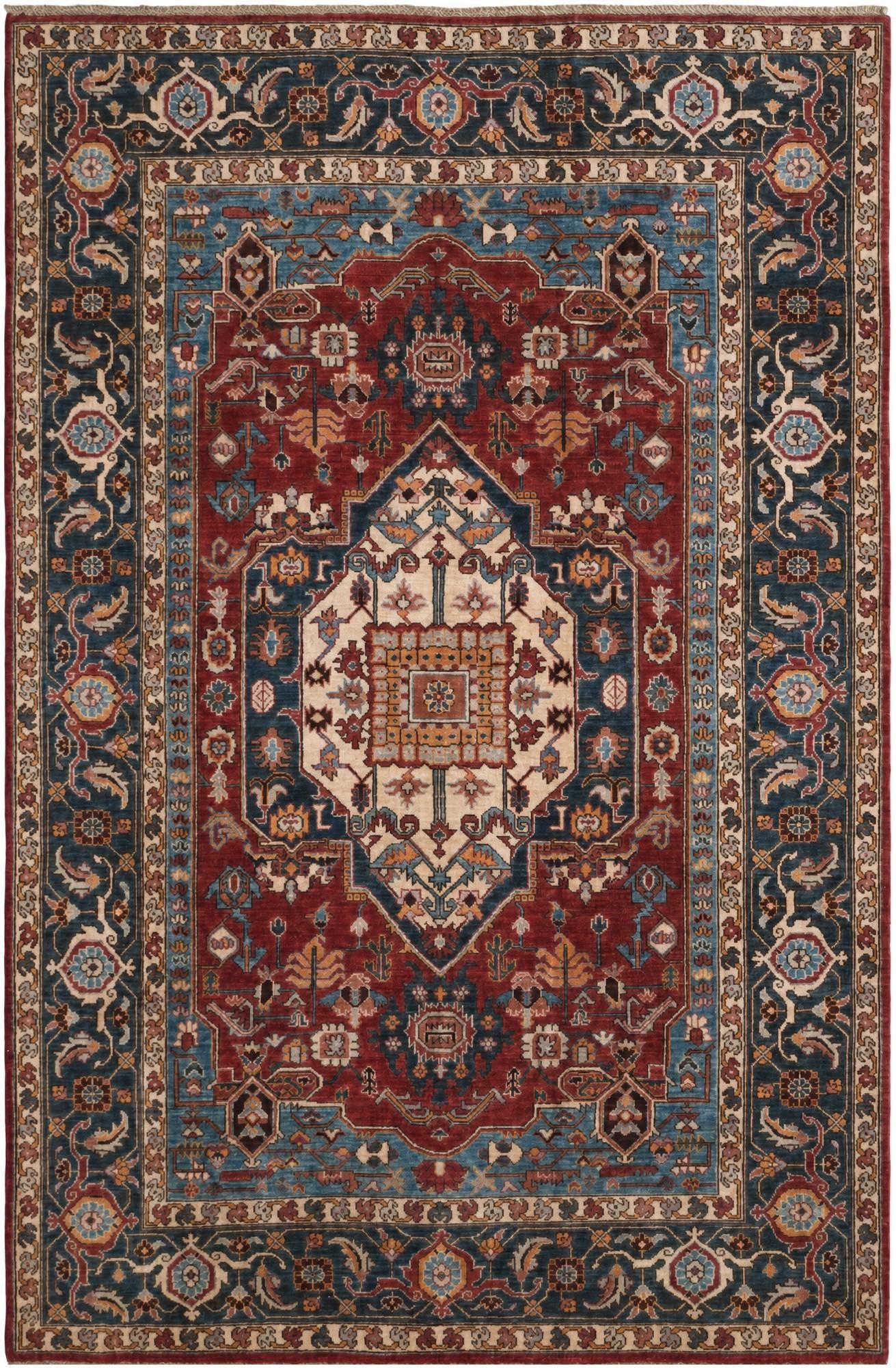 6' 6 x 9' 11 Hand Knotted Heriz Rug