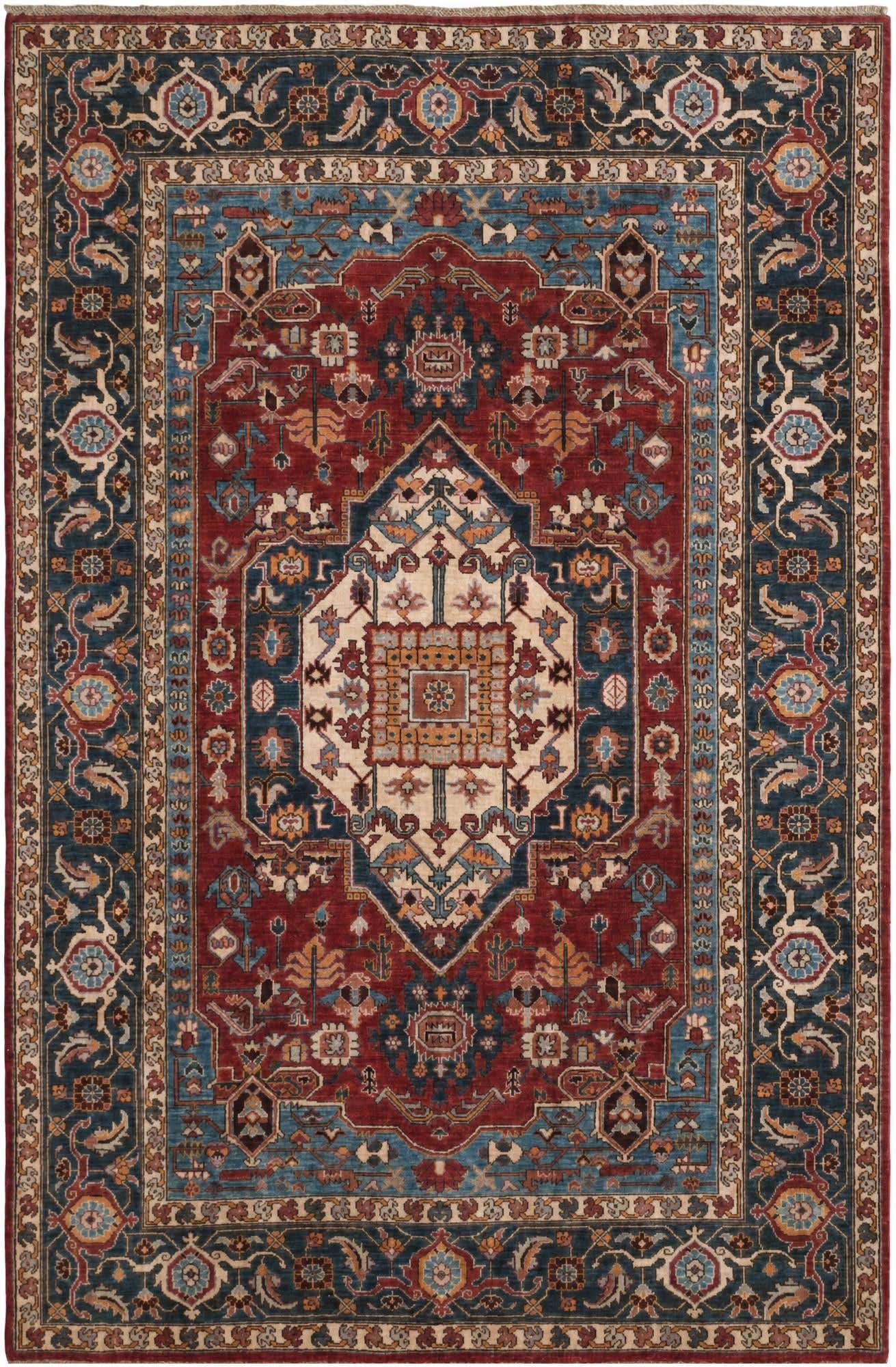 6' 6 x 9' 11 Hand Knotted Heriz Rug