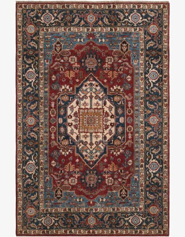 6' 6 x 9' 11 Hand Knotted Heriz Rug