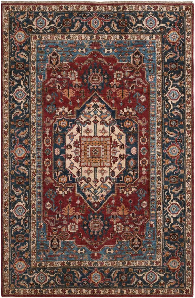 6' 6 x 9' 11 Hand Knotted Heriz Rug