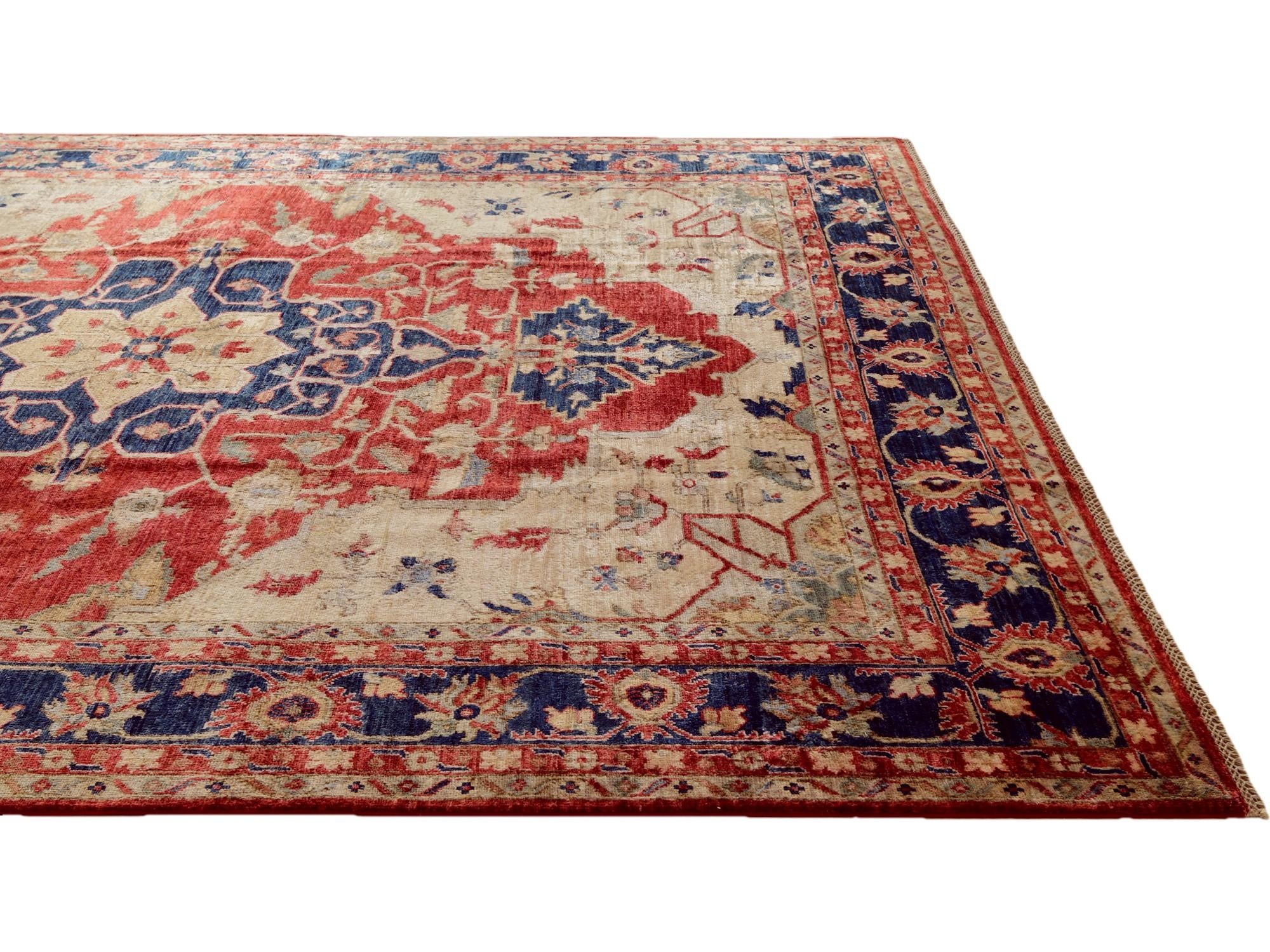 8' 2 x 9' 11 Hand Knotted Heriz Rug