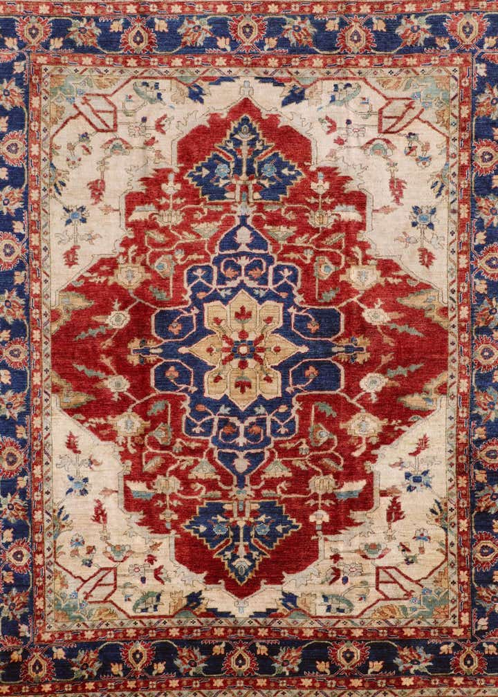 8' 2 x 9' 11 Hand Knotted Heriz Rug