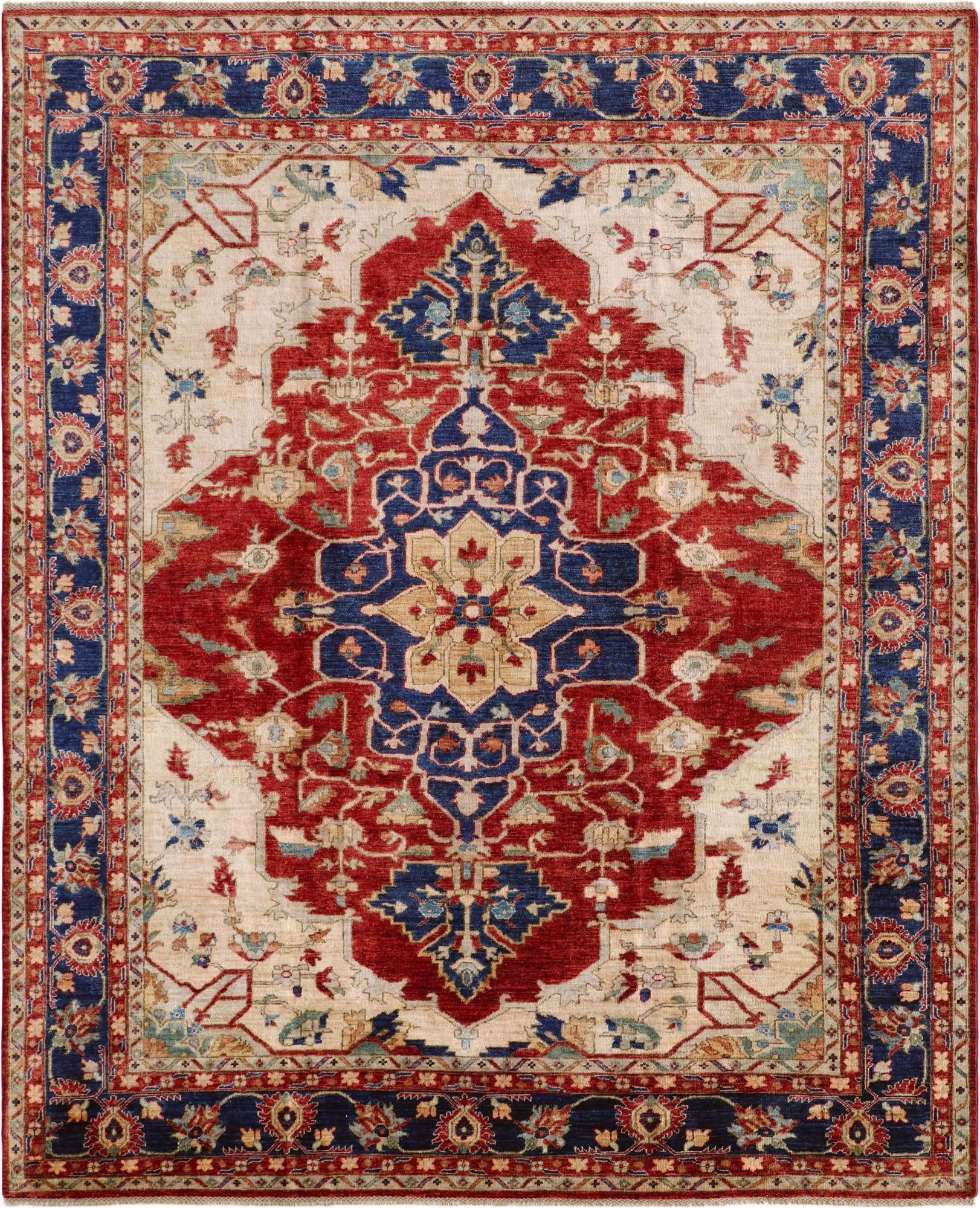 8' 2 x 9' 11 Hand Knotted Heriz Rug