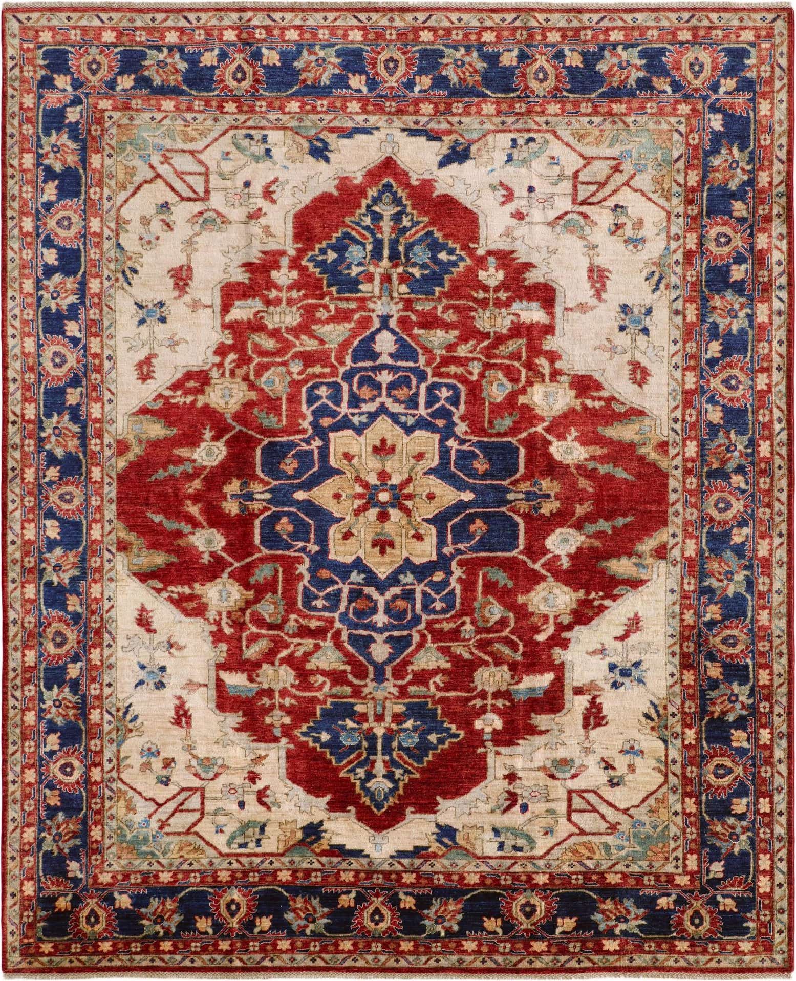 8' 2 x 9' 11 Hand Knotted Heriz Rug