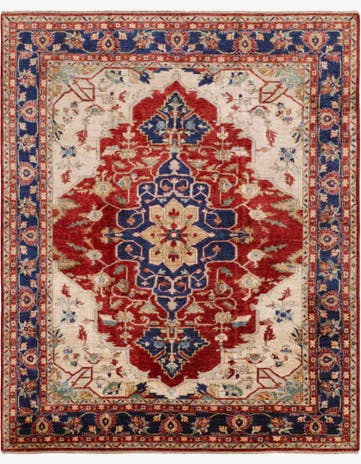 8' 2 x 9' 11 Hand Knotted Heriz Rug