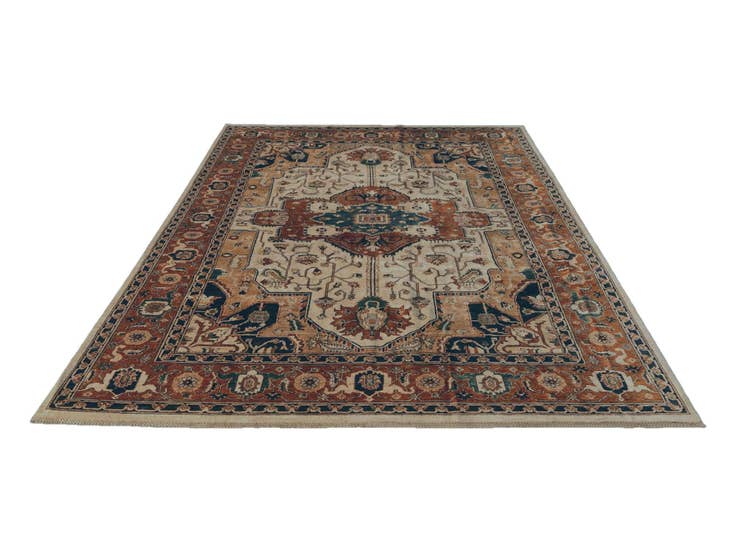 Detail image of 8' 3 x 11' 10 Hand Knotted Heriz Rug