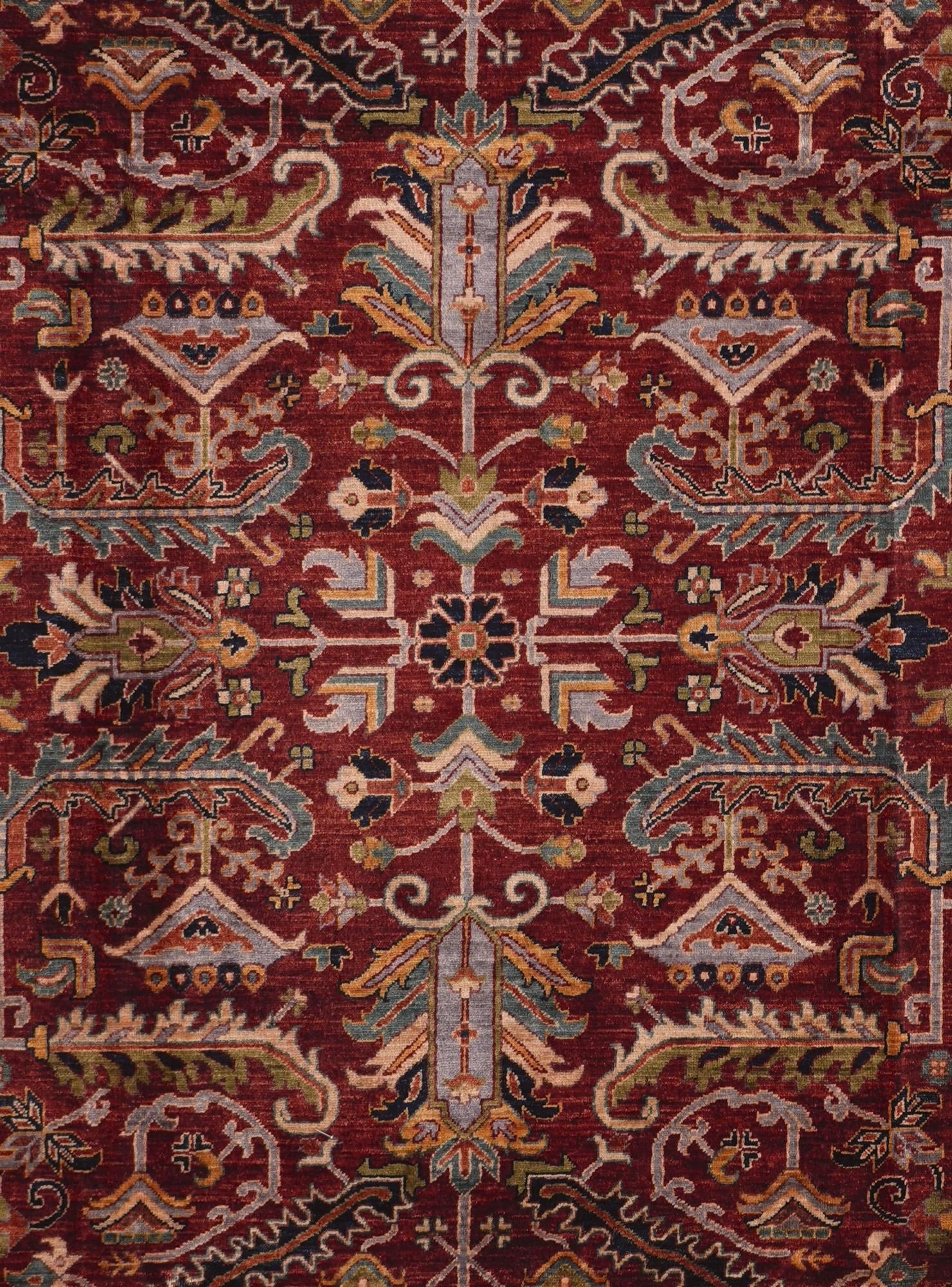 8' 1 x 9' 11 Hand Knotted Heriz Rug