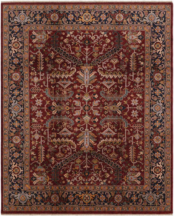 8' 1 x 9' 11 Hand Knotted Heriz Rug