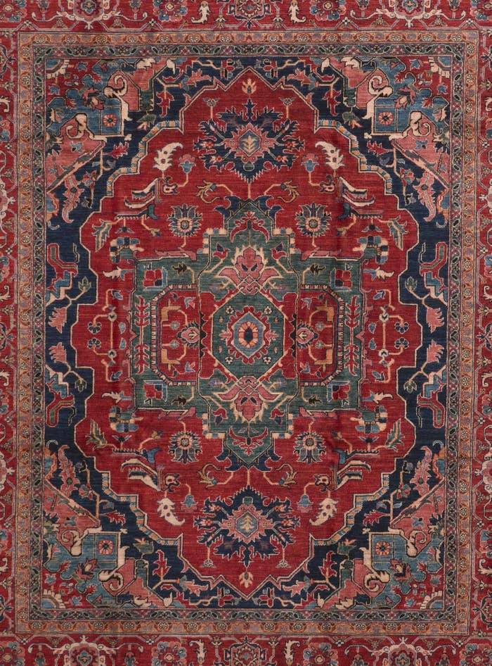 Detail image of 8' 3 x 10' 1 Hand Knotted Heriz Rug